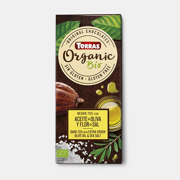Чорний шоколад Torras Organic Bio з оливковою олією 100г без глютену Чорний шоколад Torras Organic Bio з оливковою олією 100г без глютену
