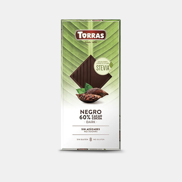 Чорний шоколад Torras Stevia 100г без цукру та глютену Чорний шоколад Torras Stevia 100г без цукру та глютену